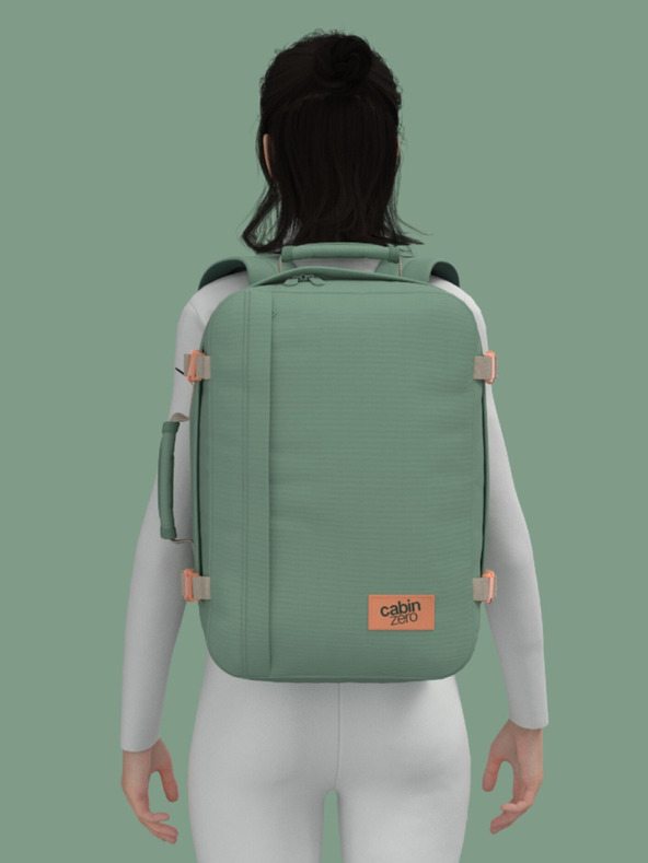 CabinZero Zöld Hátizsák CabinZero Classic 36L Sage forest