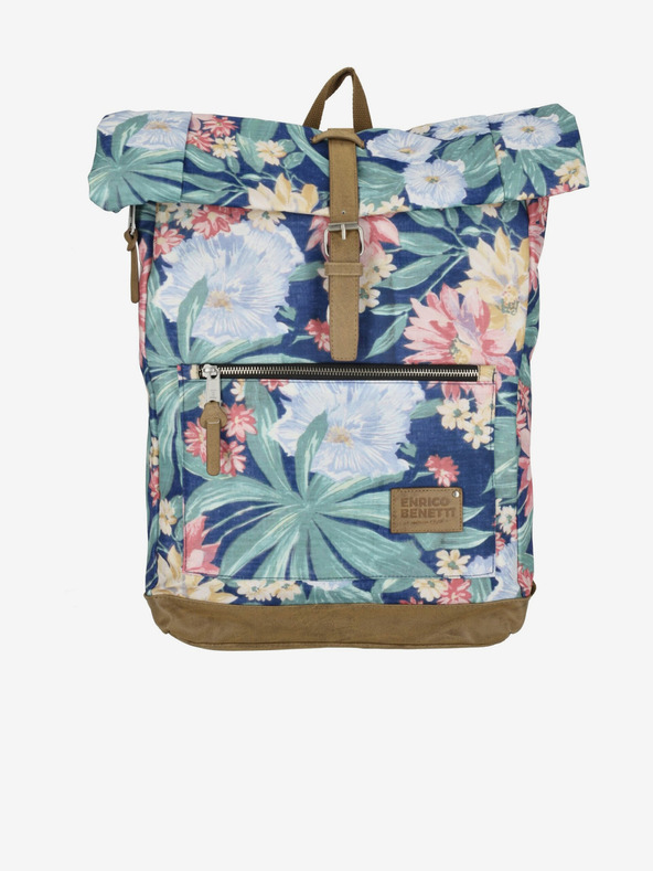 Enrico Benetti Santiago 15" Notebook Dark Blue Floral Hátizsák