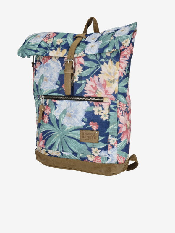 Enrico Benetti Santiago 15" Notebook Dark Blue Floral Hátizsák