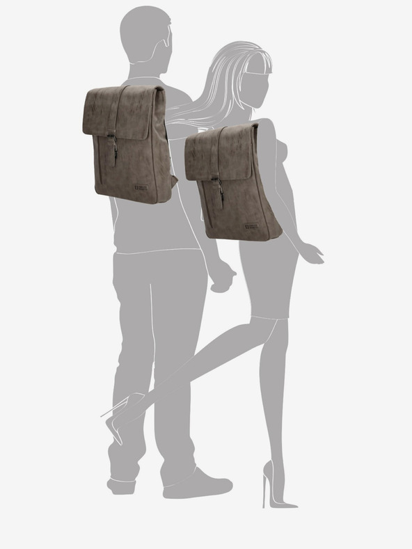 Enrico Benetti Hátizsák Enrico Benetti Rotterdam 17" notebook hátizsák közepes Taupe