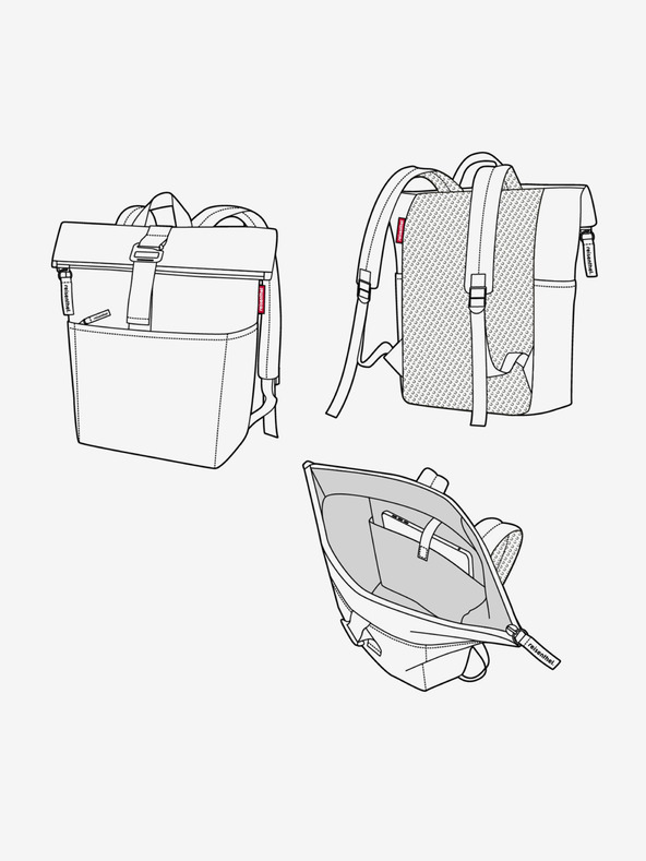 Reisenthel Reisenthel Rolltop hátizsák Twist Silver