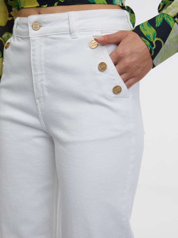 Orsay ORSAY fehér női széles szárú farmer