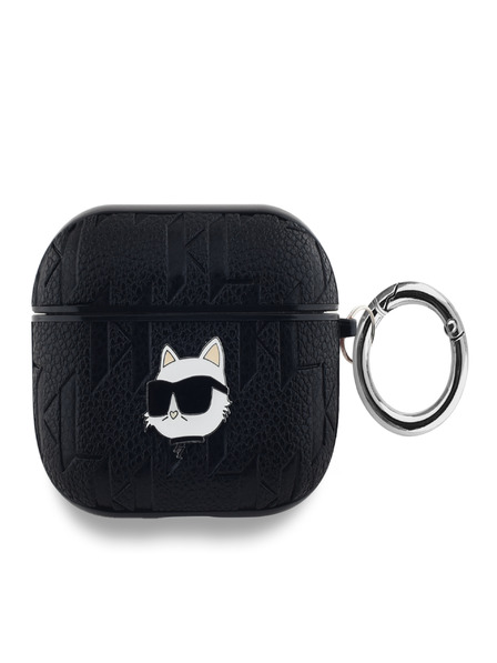 Karl Lagerfeld Karl Lagerfeld PU dombornyomott Choupette fej tok AirPods Pro-hoz Fekete