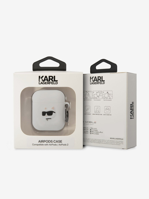 Karl Lagerfeld 3D Logo NFT Choupette Head szilikon tok Airpods 1/2 fehér Karl Lagerfeld 3D Logo NFT Choupette Head szilikon tok Airpods 1/2 fehér Karl Lagerfeld