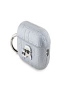 Karl Lagerfeld PU dombornyomott Karl és Choupette fejek tok az AirPods Pro 2 ezüst Karl Lagerfeld számára Karl Lagerfeld