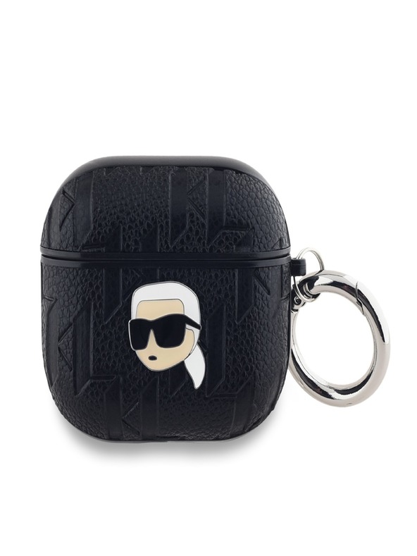 Karl Lagerfeld Karl Lagerfeld PU dombornyomott Karl fej tok az AirPods 3 fekete készülékhez