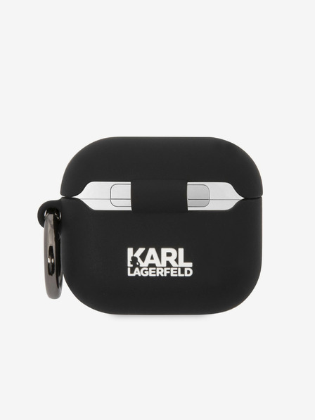 Karl Lagerfeld 3D Logo NFT Choupette Head szilikon tok az Airpods 3-hoz Fekete Karl Lagerfeld