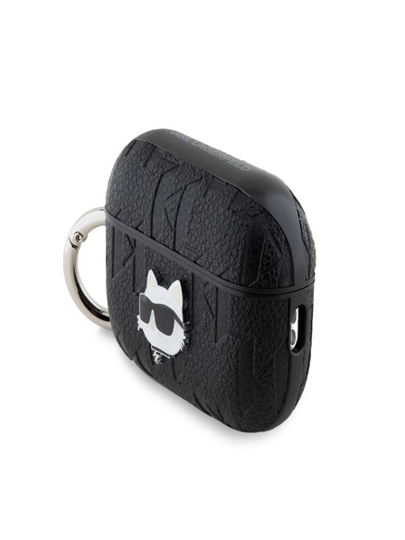 Karl Lagerfeld Karl Lagerfeld PU dombornyomott Choupette fejtok tok az AirPods Pro 2 fekete modellhez