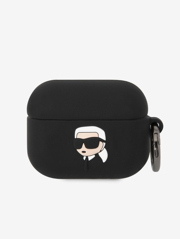 Karl Lagerfeld 3D Logo NFT Karl Head NFT Karl Head szilikon tok Airpods Pro-hoz Fekete Karl Lagerfeld Karl Lagerfeld