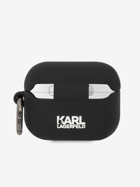 Karl Lagerfeld 3D Logo NFT Karl Head NFT Karl Head szilikon tok Airpods Pro-hoz Fekete Karl Lagerfeld Karl Lagerfeld
