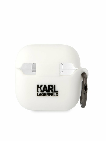 Karl Lagerfeld Karl Lagerfeld 3D logós NFT Karl Head szilikon tok Airpods Pro 2 készülékhez Fehér