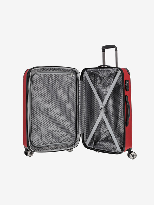 Travelite Három darabos Travelite City 4w utazótáska készlet, piros színben S,M,L