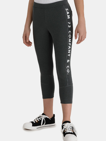 Sam 73 Sötétszürke, nyomtatott lány leggings SAM 73