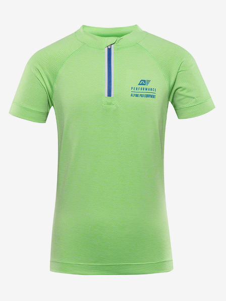 ALPINE PRO Alpine Pro zöld fiú gyorsszárító kerékpáros póló LATTERO