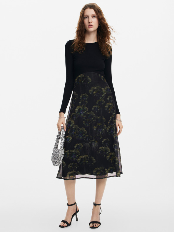 Desigual Desigual Dark Pensee Lacroix női virágos ruha Desigual Dark Pensee Lacroix női virágos ruha