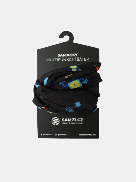 Sam 73 Fekete fiú mintás multifunkciós sál SAM 73