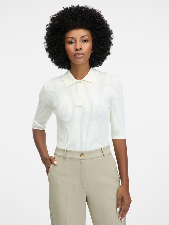 Orsay ORSAY krémszínű női rövid ujjú póló