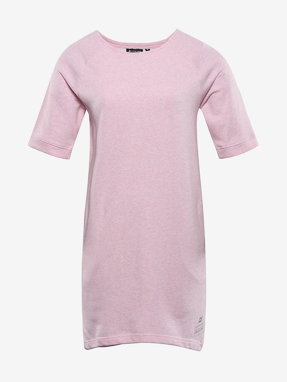 ALPINE PRO Rózsaszín női pamut ruha Alpine Pro MOLEDA MOLEDA