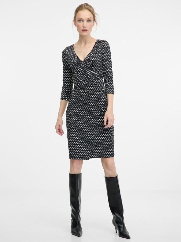 Orsay ORSAY fekete női térdig érő ruha