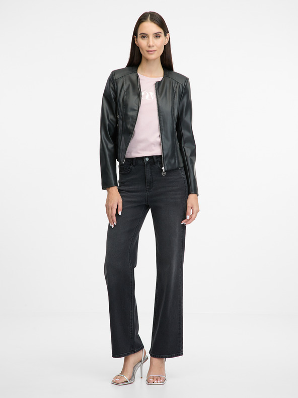 Orsay ORSAY fekete női bőrdzseki