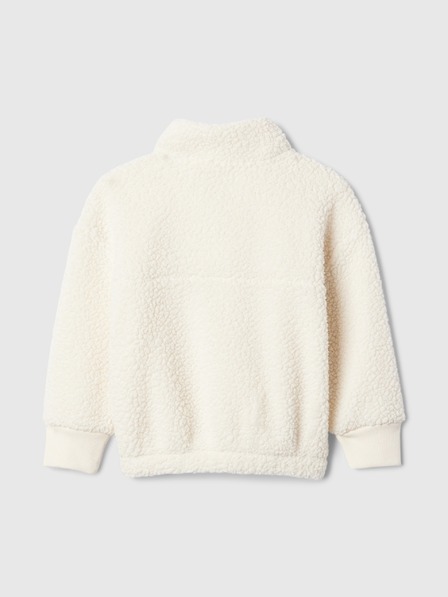 GAP Baby sherpa pulóver logóval GAP