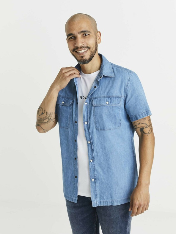 Celio Kék férfi farmering zsebekkel Celio