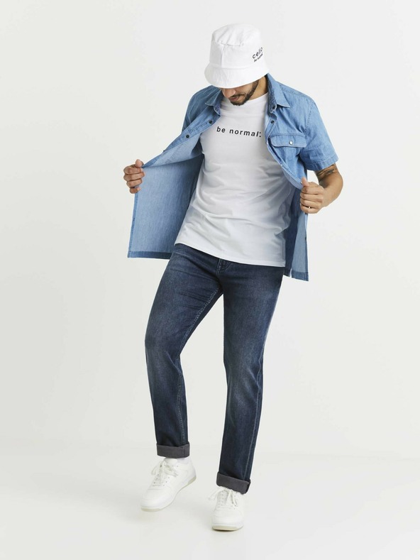 Celio Kék férfi farmering zsebekkel Celio