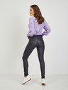 Orsay ORSAY sötétszürke műbőr skinny fit női nadrág