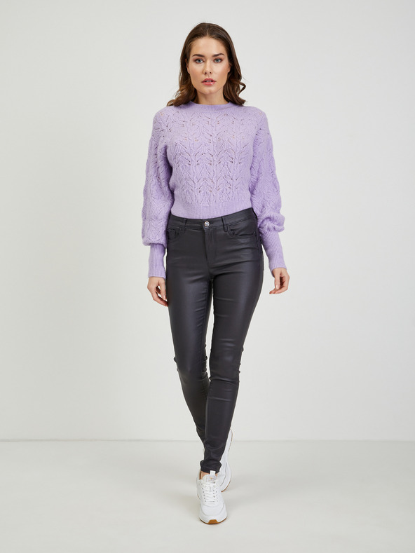 Orsay ORSAY sötétszürke műbőr skinny fit női nadrág