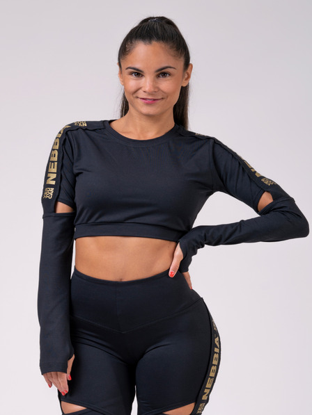Nebbia Honey Bunny crop top 821 - fekete
