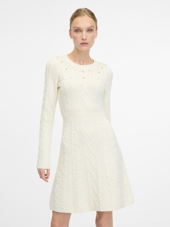 Orsay ORSAY krémszínű női térdig érő ruha