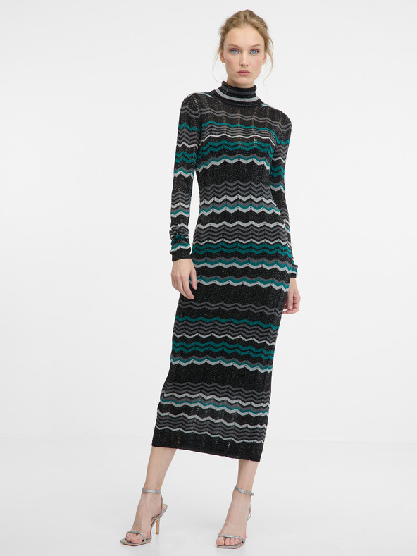 Orsay ORSAY fekete női midi ruha