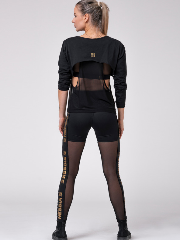 Nebbia Fekete női INTENSE hálós póló 805