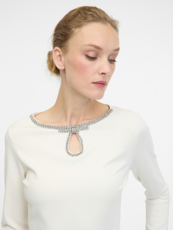 Orsay ORSAY krémszínű női hosszú ujjú blúz