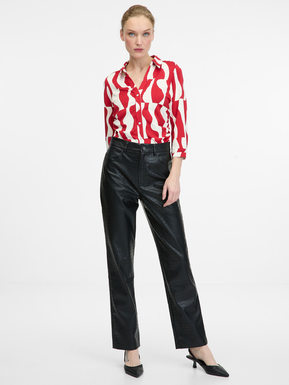 Orsay ORSAY piros női galléros blúz