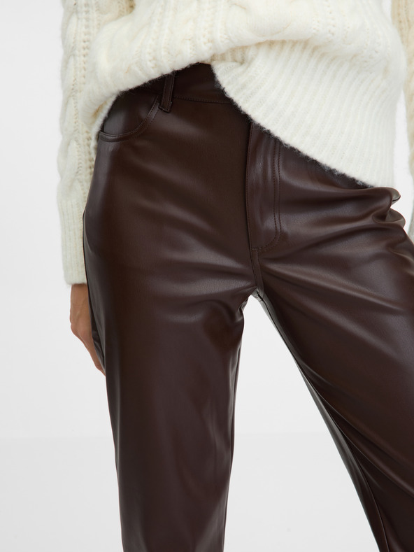 Orsay ORSAY fekete műbőr női nadrág