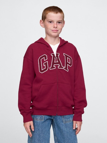 GAP Gyerek pulóver logóval és fleece béléssel GAP
