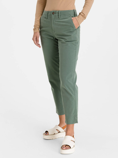 GAP High Rise straight khaki nadrág GAP