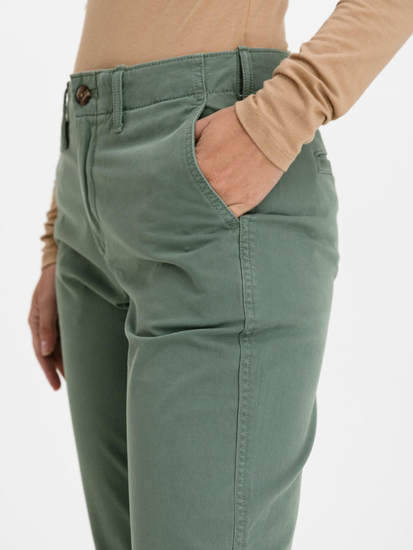 GAP High Rise straight khaki nadrág GAP