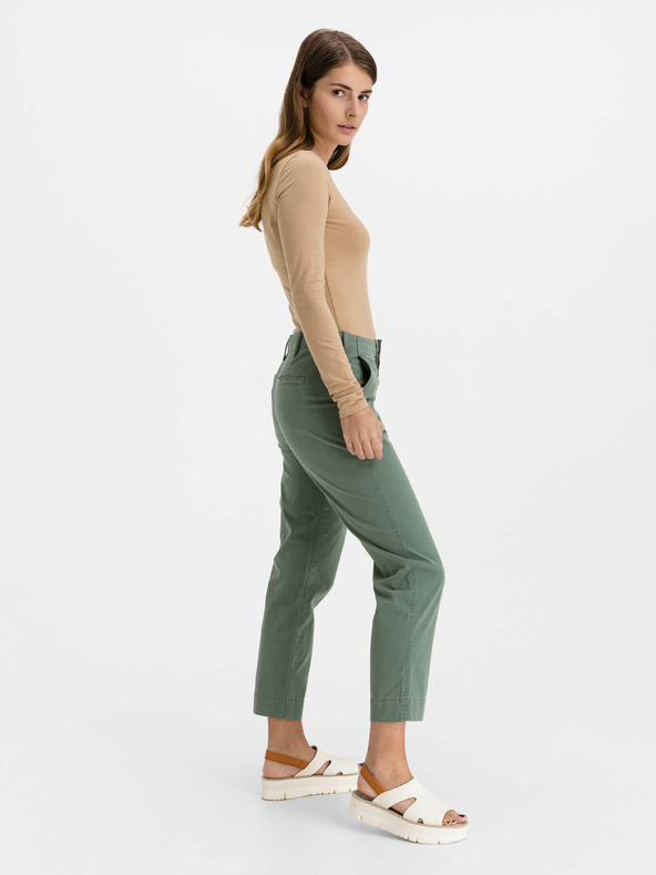 GAP High Rise straight khaki nadrág GAP