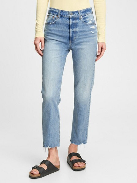 GAP Džíny cheeky straight high rise distressed GAP