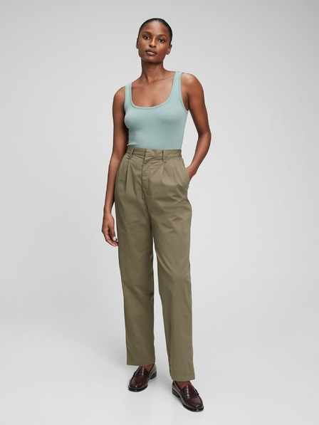 GAP Kalhoty khaki high rise GAP