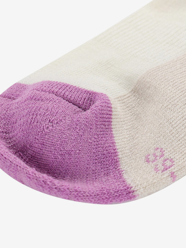 ALPINE PRO Fehér és bézs színű női merinó gyapjú zokni ALPINE PRO Rode