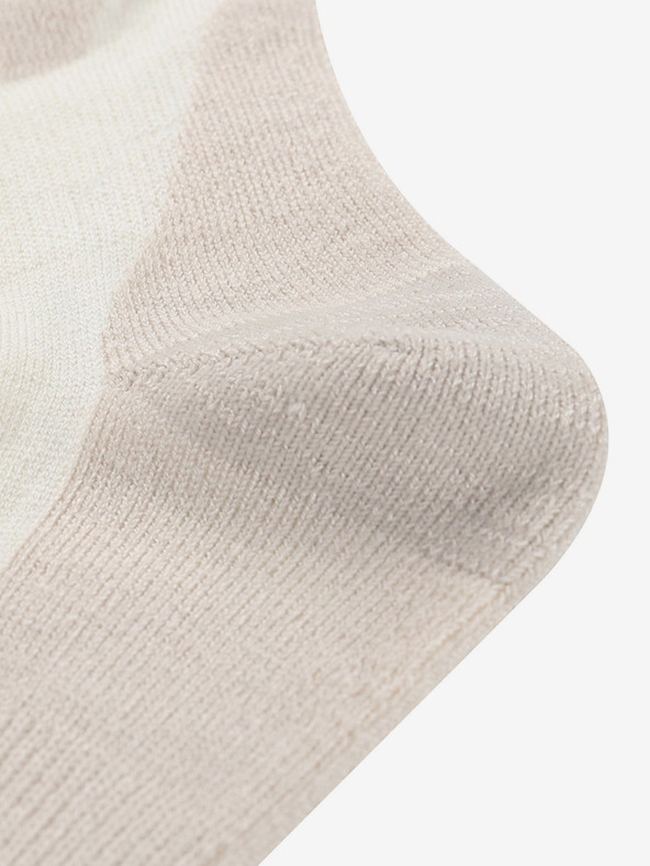 ALPINE PRO Fehér és bézs színű női merinó gyapjú zokni ALPINE PRO Rode