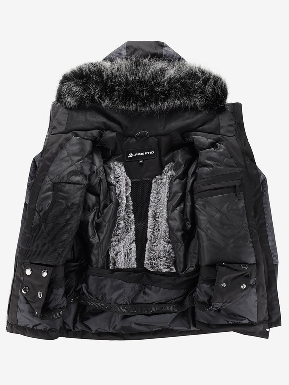 ALPINE PRO Fekete női sízsakó membránnal PTX ALPINE PRO Olada