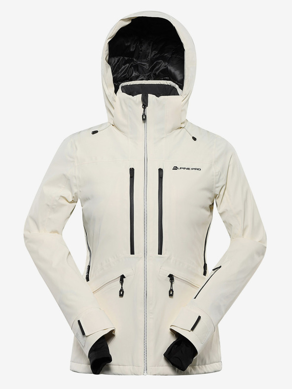 ALPINE PRO Női sí dzseki ptx hó membránnal ALPINE PRO REASA krémszínű krém