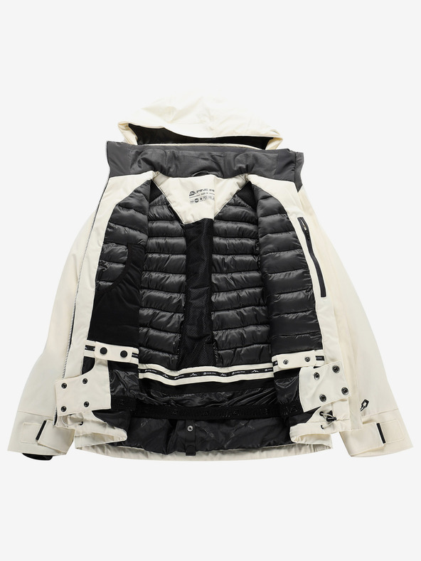 ALPINE PRO Női sí dzseki ptx hó membránnal ALPINE PRO REASA krémszínű krém