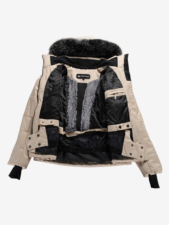 ALPINE PRO Női sí dzseki ptx membránnal hó ALPINE PRO DAMA fehér bors