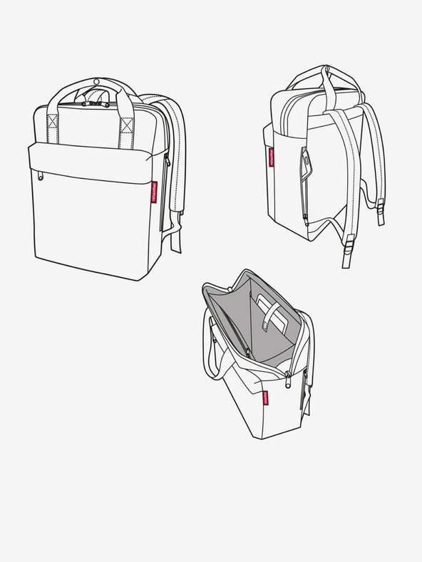 Reisenthel Rózsaszín női Reisenthel Allday hátizsák M Twist Berry