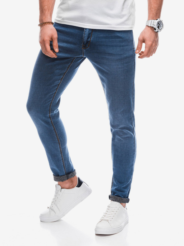 Edoti Edoti kék férfi slim fit farmernadrág